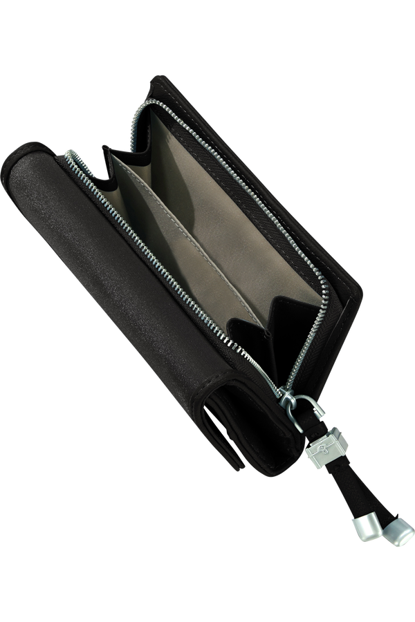 Samsonite Karissa Slg Wallet 12CC+ZIP EXT M  Zwart