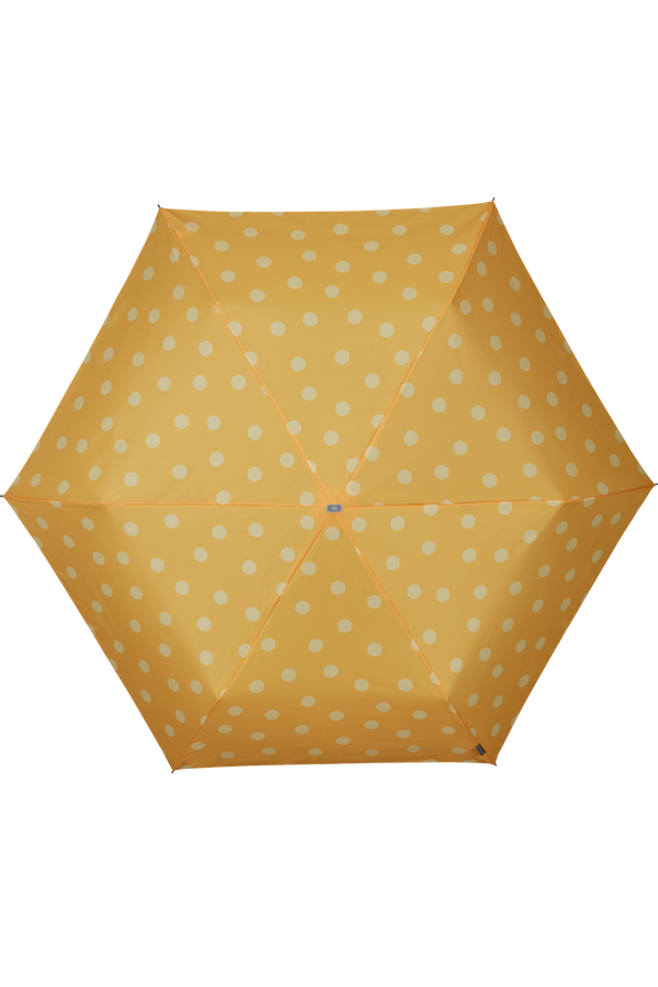 Samsonite Alu Drop S 3 Sect. Manual Flat  Yellow Polka Dots Samsonite Alu Drop S 3 Sect. Manual Flat  Yellow Polka Dots