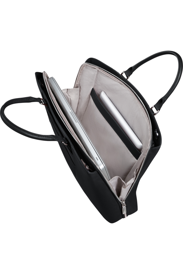 Image Biz Leather Aktetas 15.6" | Samsonite Image Biz Leather Briefcase 15.6'  Zwart