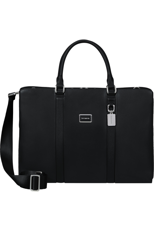 Image Biz Leather Aktetas 15.6" | Samsonite Image Biz Leather Briefcase 15.6'  Zwart