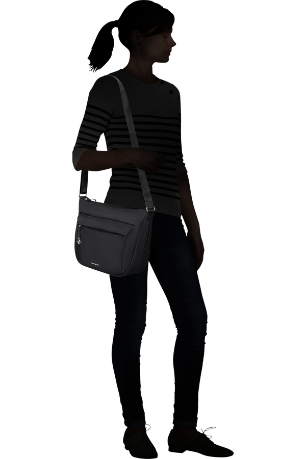 Samsonite Move 5.0 Hobo Bag Round Expandable M  Zwart