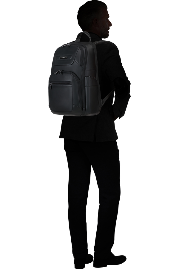 Samsonite Pro-Dlx 6 Leather Backpack 15.6'  Zwart