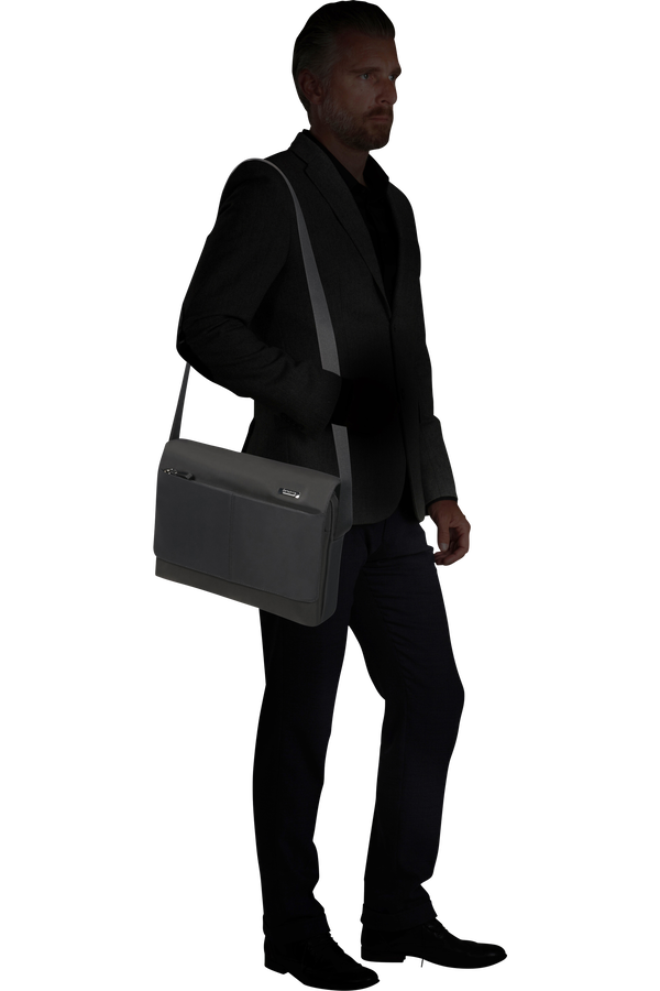 Samsonite Hip-Tech 2 Messenger 12.9'+Flap  Zwart