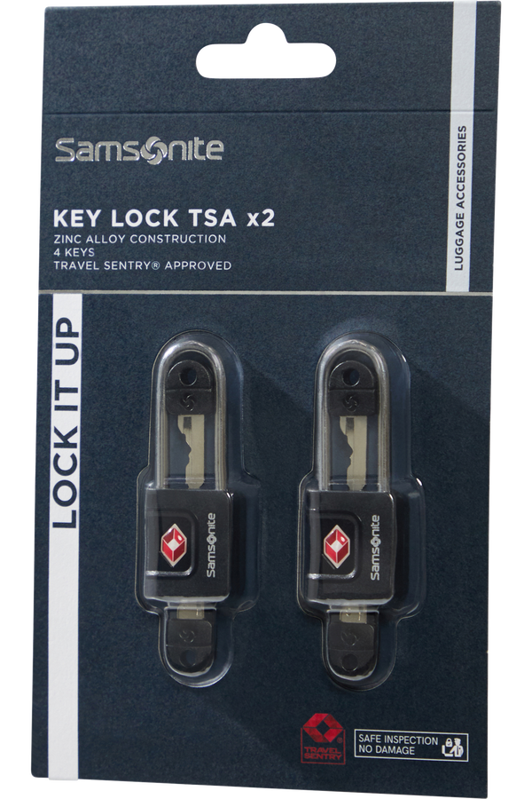 Samsonite Ta Revolution Key Lock TSA x2  Zwart Samsonite Ta Revolution Key Lock TSA x2  Zwart