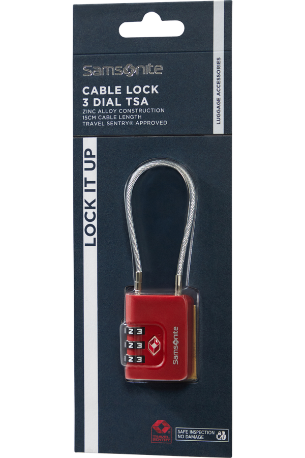 Samsonite Ta Revolution Cablelock 3 dial TSA  Rood