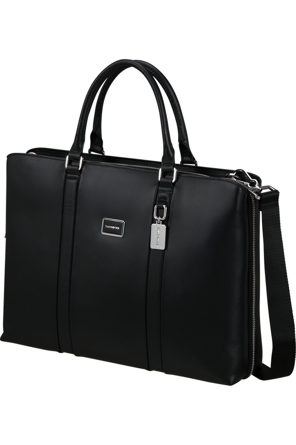 Image Biz Leather Aktetas 15.6" | Samsonite Image Biz Leather Briefcase 15.6'  Zwart