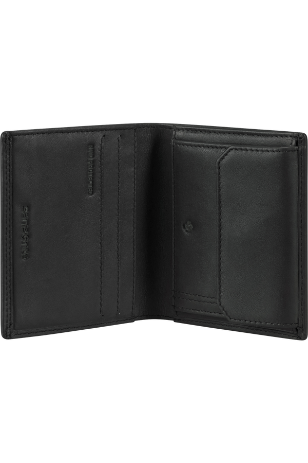 Samsonite Attack 2 Slg 124 - WAL S 3/2CC+COIN+C  Zwart