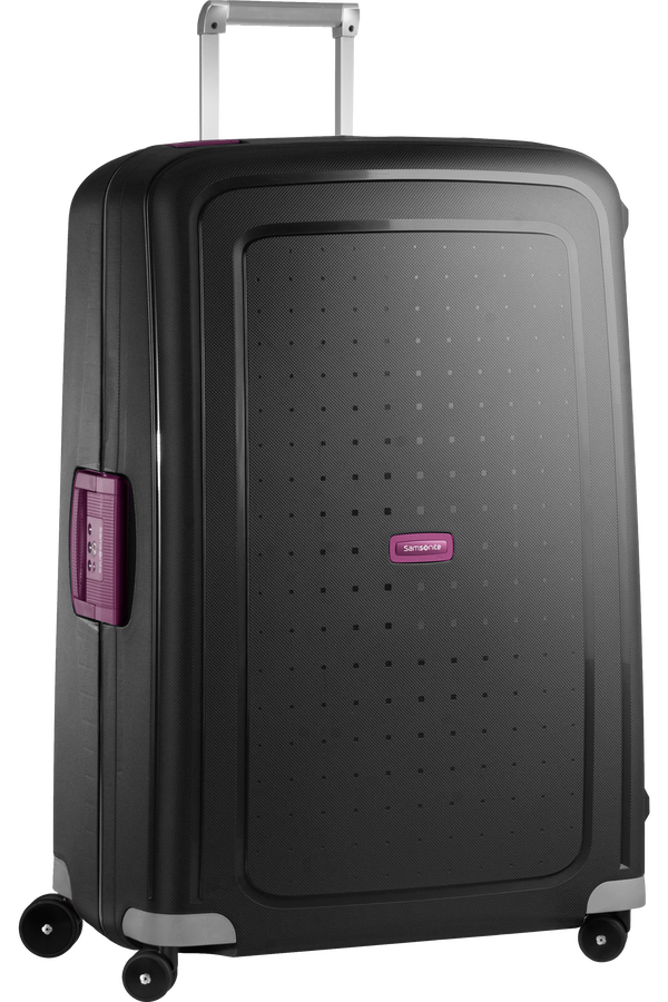 Samsonite S'Cure Spinner 81cm Zwart/Fuchsia