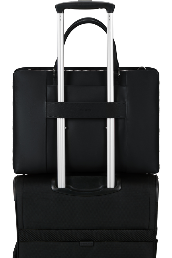 Image Biz Leather Aktetas 15.6" | Samsonite Image Biz Leather Briefcase 15.6'  Zwart
