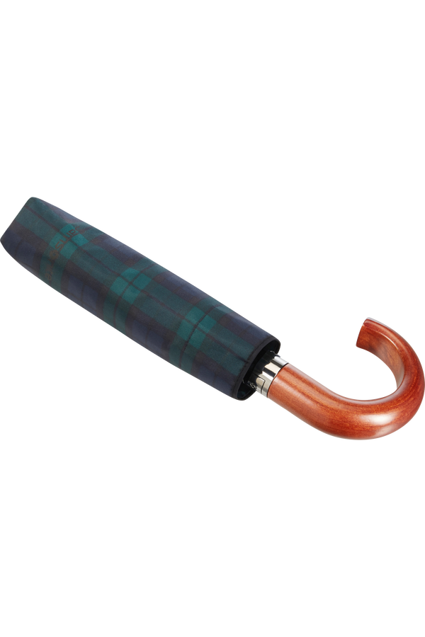 Samsonite Wood Classic S 3 Sect. Auto O/C Crook  Blue/Green Scottish