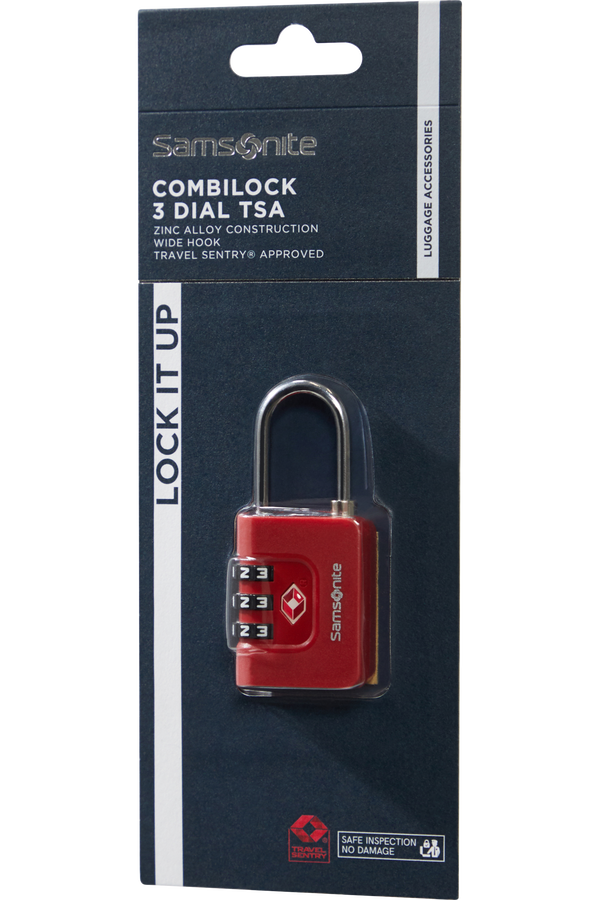 Samsonite Ta Revolution Combilock 3 dial TSA  Rood
