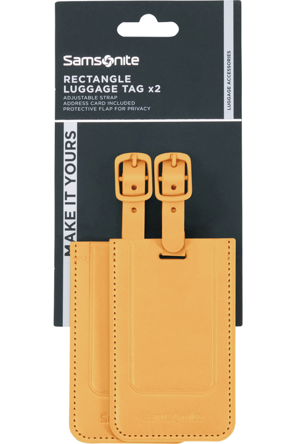 Samsonite Ta Revolution Rectangle Luggage Tag x2  Geel Samsonite Ta Revolution Rectangle Luggage Tag x2  Geel
