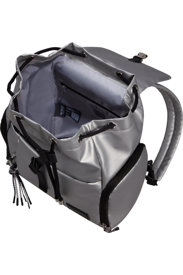 Samsonite Wander Last Backpack 3PKT 1 Buckle  Metallic Zilver