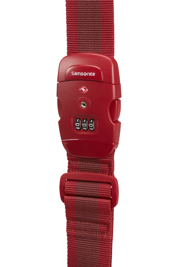 Samsonite Global Ta Luggage Strap/TSA Lock Rood