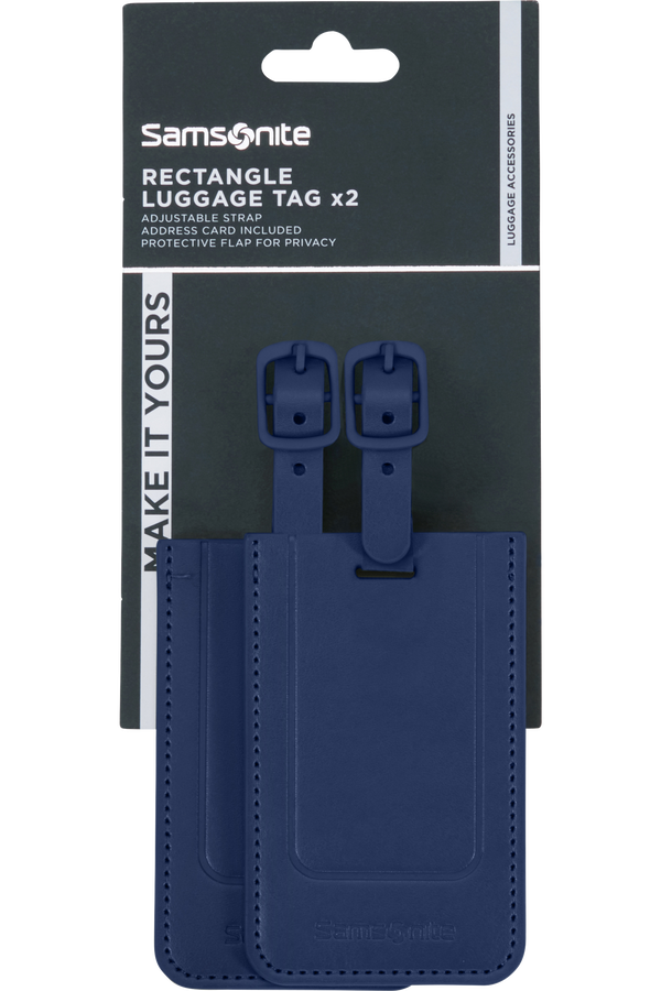 Samsonite Ta Revolution Rectangle Luggage Tag x2  Midnight Blue