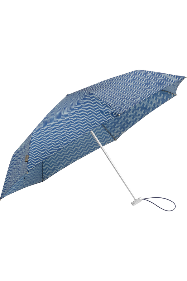 Samsonite Alu Drop S 3 Sect. Manual Flat  Geometric Blue Print