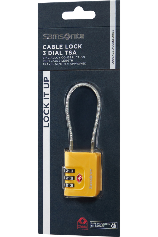 Samsonite Ta Revolution Cablelock 3 dial TSA  Geel