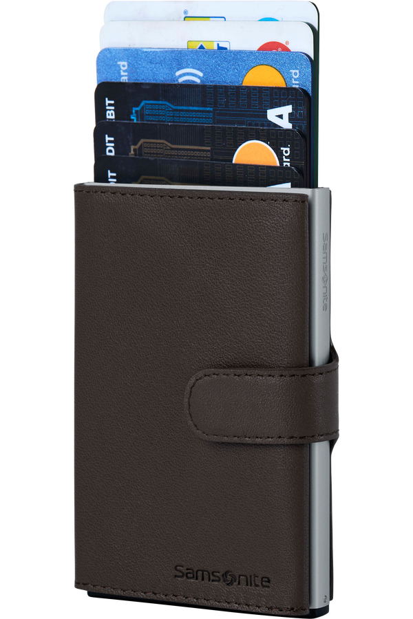 Samsonite Alu Fit 202 - Slide-up Wallet  Dark Brown Samsonite Alu Fit 202 - Slide-up Wallet  Dark Brown