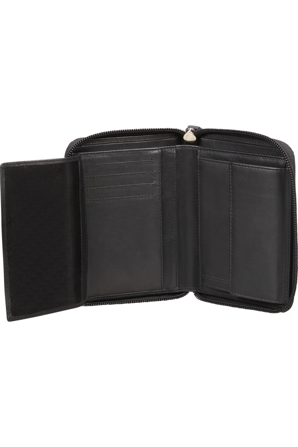 Samsonite Attack 2 Slg 323 - W ZIP AR+8CC+HFL+C  Zwart Samsonite Attack 2 Slg 323 - W ZIP AR+8CC+HFL+C  Zwart