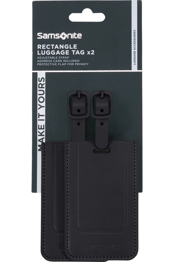 Samsonite Ta Revolution Rectangle Luggage Tag x2  Zwart
