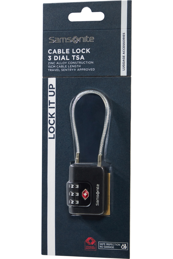Samsonite Ta Revolution Cablelock 3 dial TSA  Zwart