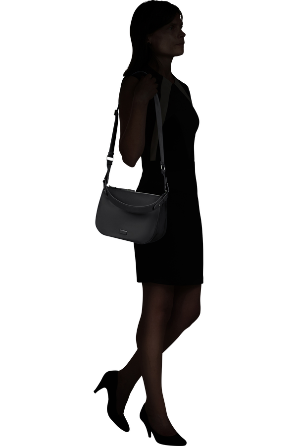 Samsonite Be-Her Hobo Bag Round 3 Compartments  Zwart