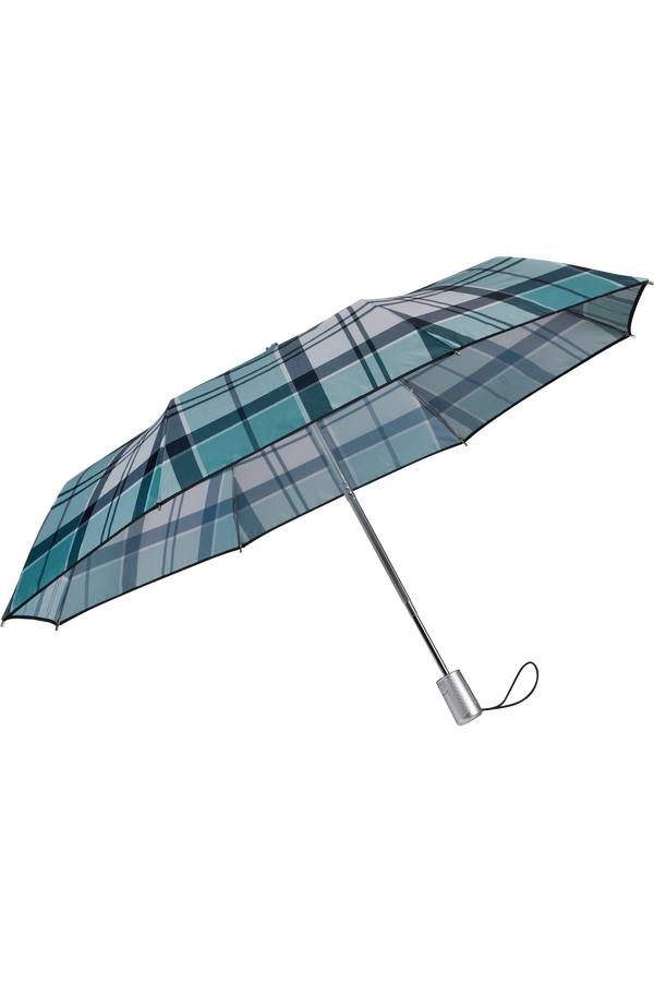 Samsonite Alu Drop S Safe 3 Sect. Auto O/C  Petrol Green Check