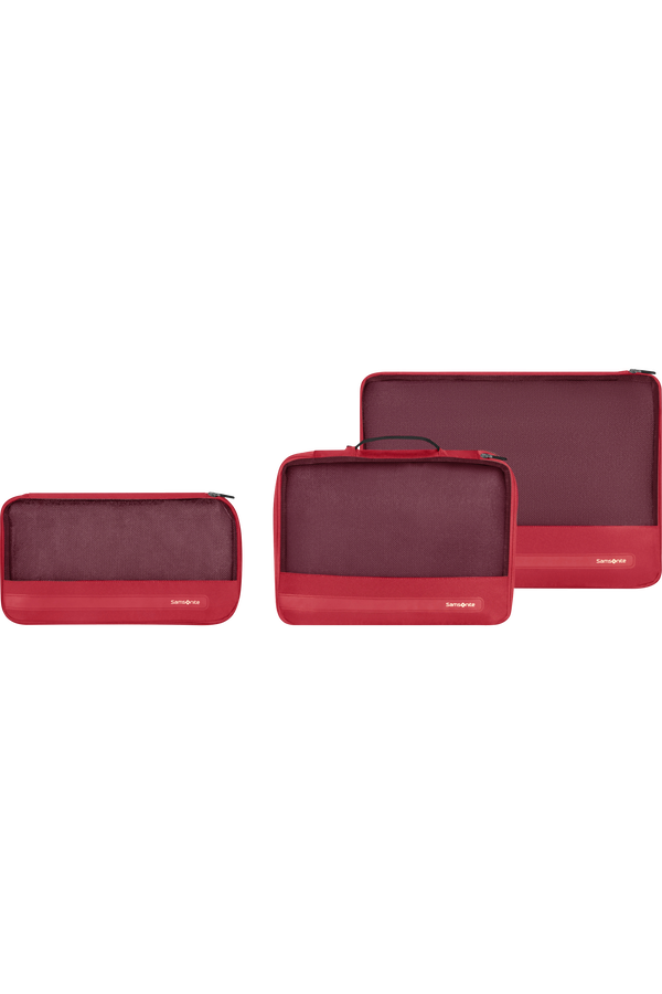 Samsonite Ta Revolution Set of 3 Packing Cubes  Rood