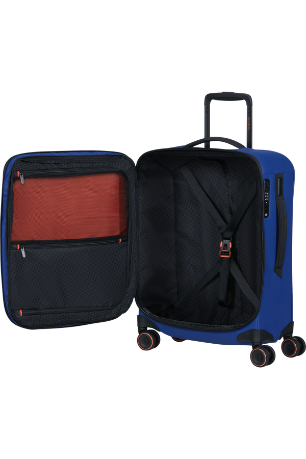 Samsonite Glazed Spinner Expandable 55cm  Electric blue