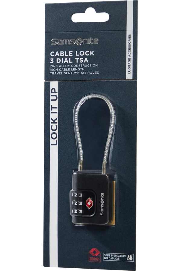 Samsonite Ta Revolution Cablelock 3 dial TSA  Zwart