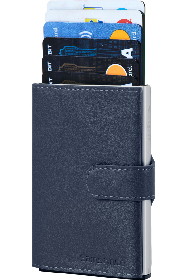 Samsonite Alu Fit 202 - Slide-up Wallet  Blauw