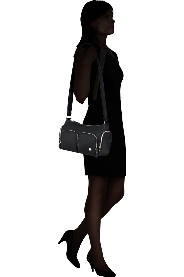 Samsonite Karissa Evo Shoulder Bag Multi Pkt  Zwart