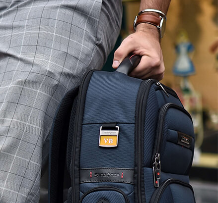 Personaliseer jouw laptoptas - met een matching label - Samsonite